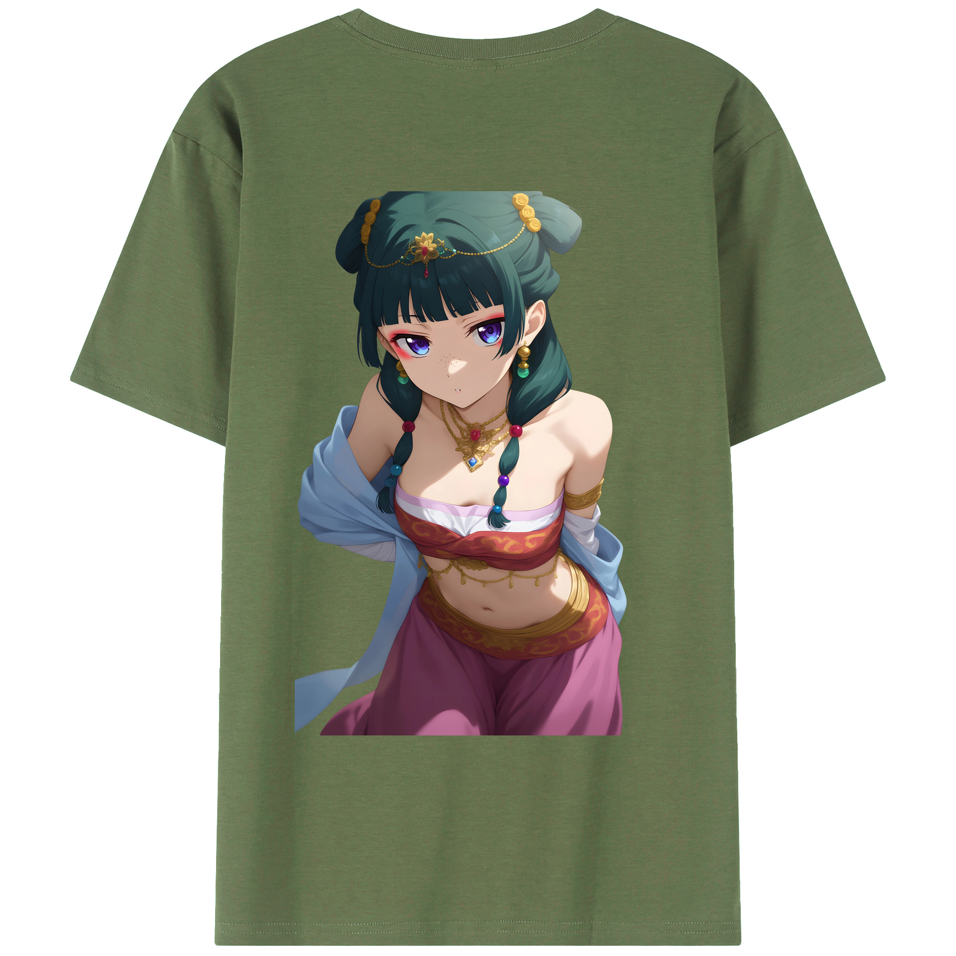 （画像用） 薬屋のひとりごと The Apothecary Diaries 綿100％ メンズ半袖Tシャツ（バックプリント） 通気性